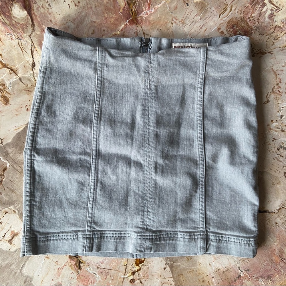 Wishlist Light Grey Mini Skirt #y2k
